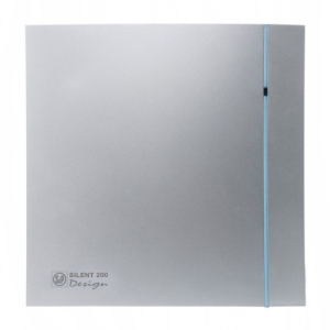 Вентилятор вытяжной Silent 200 CHZ Silver Design 3C (с датчиком влажности)