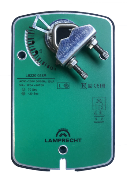Электропривод с возвратной пружиной LB24-10SR-U