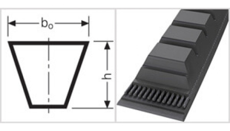 Клиновой ремень AX 64 AX 1656